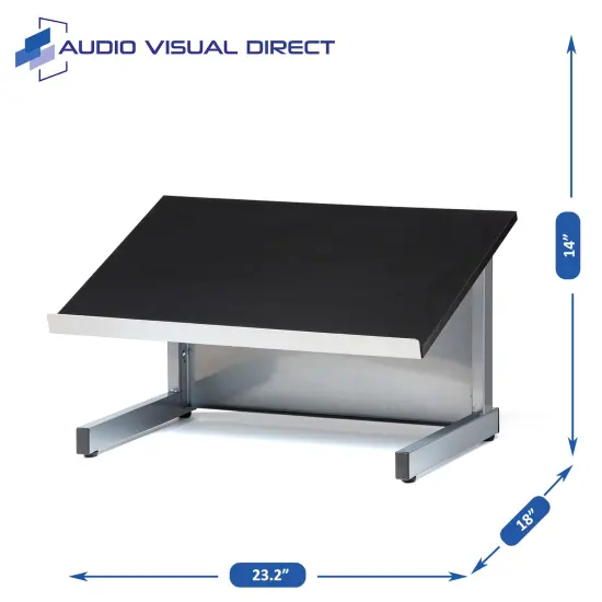 Audio Visual Direct Tabletop Lectern for Presentations Silver {4}