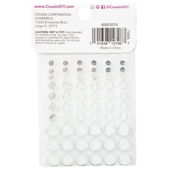 CousinDIY Adhesive Rhinestones 60/Pkg-Green {4}