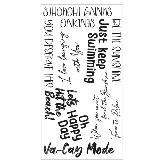 Sizzix Clear Stamps Set By Catherine Pooler 10/Pkg-Va-Cay Mode {7}