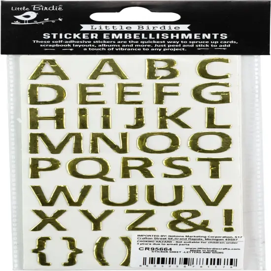Little Birdie Sticker Sheet 46/Pkg-Letters And Signs {3}