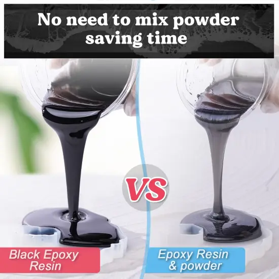 LET'S RESIN EPOXY RESIN Black Resin Epoxy,44OZ Bubble Free & High-Gloss Epoxy Resin Kit,Self Leveling Resin and Hardener for Art Crafts,Jewelry Making,Resin Molds {5}