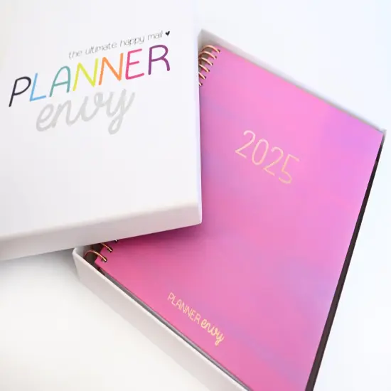 2025 Planner - Mini Signature Layout, Spiral Bound - "Fuchsia Strokes" (#504) {4}