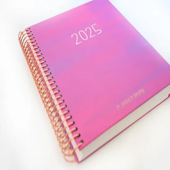 2025 Planner - Signature Layout, Spiral Bound - "Fuchsia Strokes" (#204) {2}