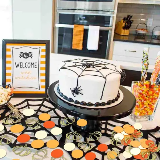 100PCS Pumpkin Confetti Little Pumpkin Baby Shower Confetti Thanksgiving Pumpkin Table Confetti for Little Pumpkin Baby Shower Birthday Table Decorations {2}