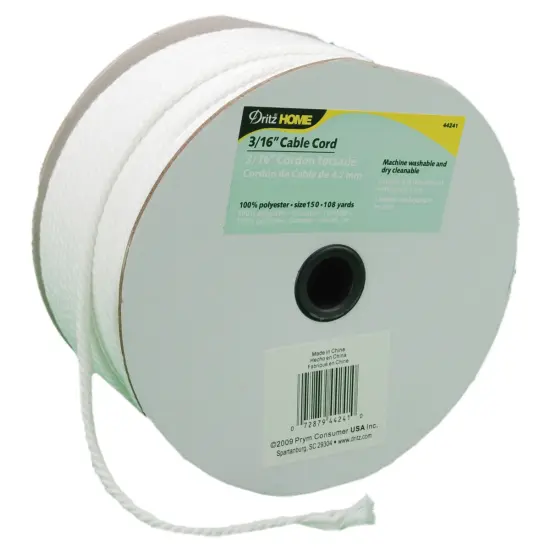 Dritz Home Cable Cord Cut-To-Size 3/16"X108yd-White {2}