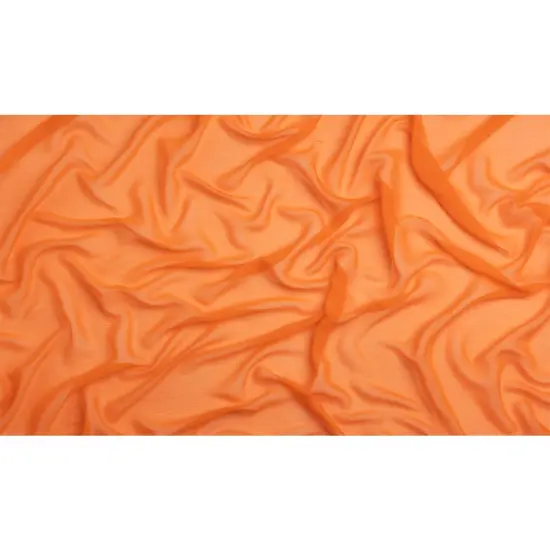 1 Yard Burnt Orange Sheer Crinkled Silk Chiffon Fabric for Flowing Dresses Scarves 43 inch Width {3}