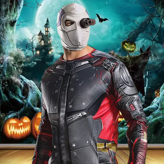 Suicide Squad Deadshot Costume with Mask and Padded Tactical Gear {4}