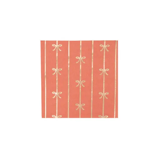 SUNKISSED ORANGE SIGNATURE BOW SMALL NAPKINS {1}