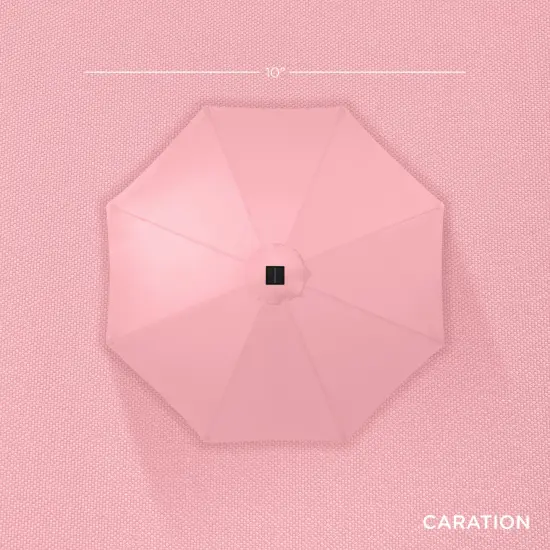 Best Choice Products 10ft Solar LED Lighted Patio Umbrella w/ Tilt Adjustment, UV-Resistant Fabric Carnation {4}