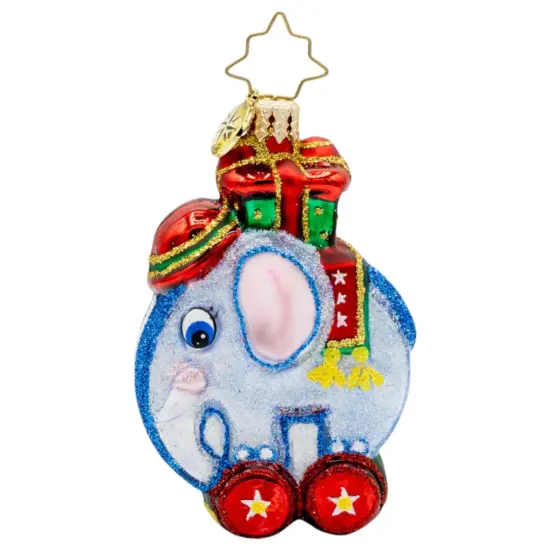 Christopher Radko Little Gem Glass Ornament - Tiny Trunk Traveler Gem {1}
