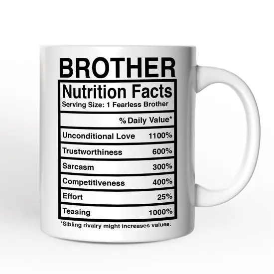 Brother Nutrition FactsMug, Birthday Gift {1}