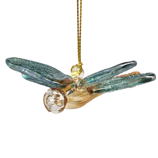 Egyptian Glass Dragon Fly - Green Wings {2}