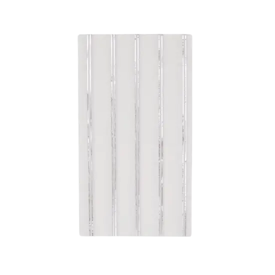 SILVER SIGNATURE STRIPE GUEST TOWELS {1}