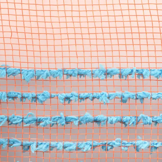 10.5" Drift Border Mesh Ribbon: Orange/Turquoise (10 Yards) {3}