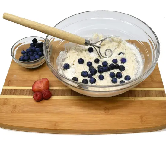 Norpro 12-inch Danish Dough Whisk, Wooden Dutch Whisk with Stainless Steel Dough Hook {2}