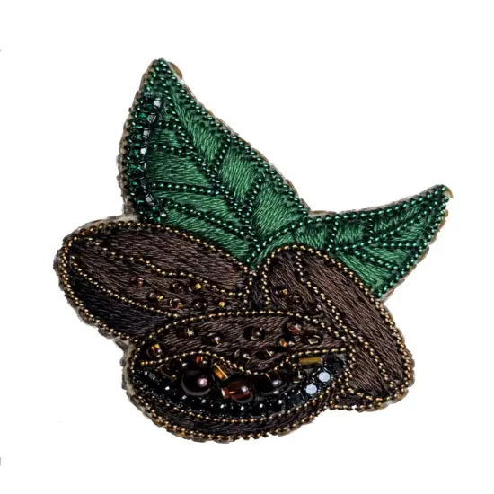 Set for making a brooch Crystal Art Coffee beans BP-378C {1}