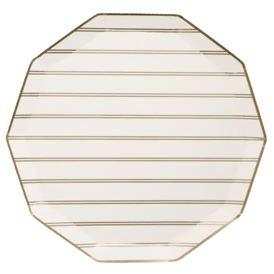 GOLD SIGNATURE LARGE STRIPE PLATES {1}