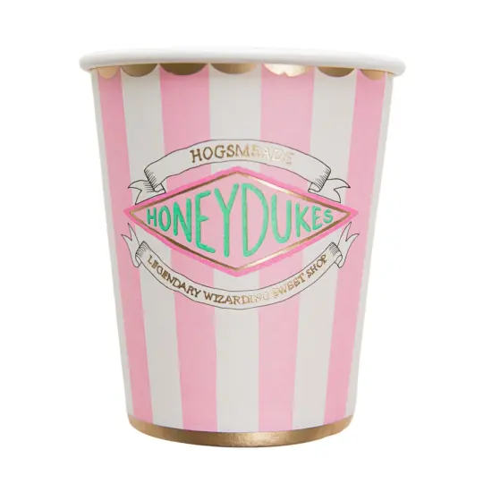 HARRY POTTER X BONJOUR F&Ecirc;TE HONEYDUKES PINK STRIPE CUPS {1}