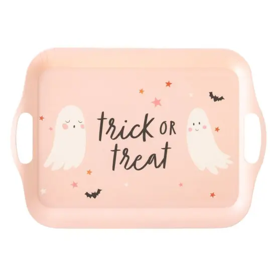 TRICK OR TREAT PINK REUSABLE TRAY {1}