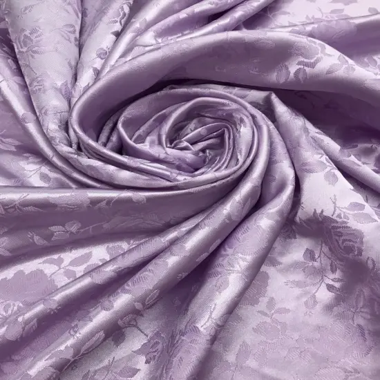 1 Yard Lavender Reversible Jacquard Satin Fabric for Curtains Tablecloth Apparel Crafts 58/60 Inches Width {2}