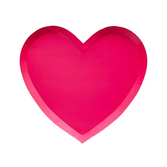 HAUTE PINK HEART SHAPED PLATES {1}