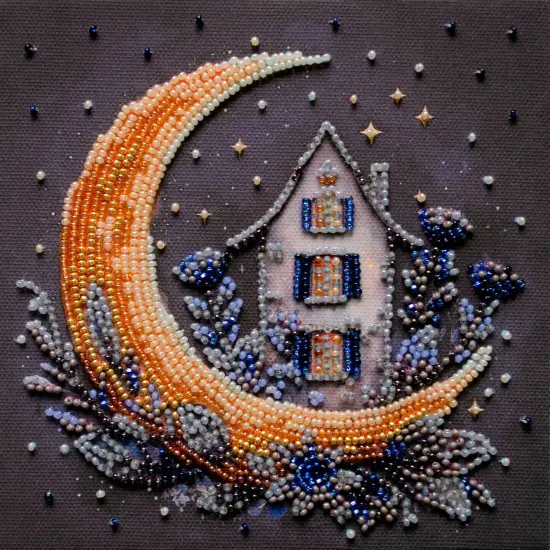 Mini Bead embroidery kit - The magic of the night sky {1}