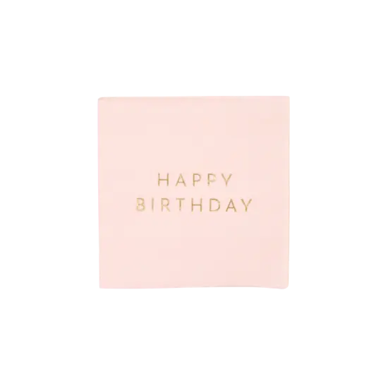 PETAL PINK SIGNATURE HAPPY BIRTHDAY COCKTAIL NAPKINS {1}