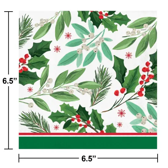 192 pc Bulk Holly Jolly Christmas Paper Luncheon Napkin {3}