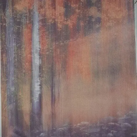 Amber Woods Designer Printed AIDA Fabric. Canvas for embroidery with an applied backgroundKF-1113A {1}