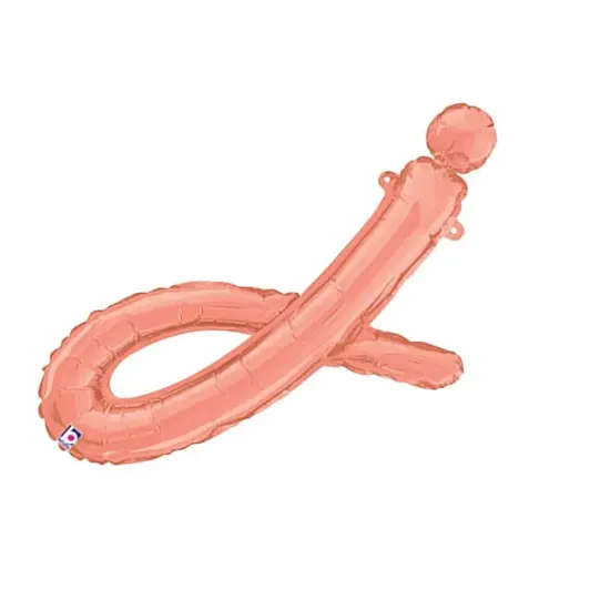 Betallic&reg; 24 inch Script Letter J Rose Gold Air Fill Only Balloon {5}