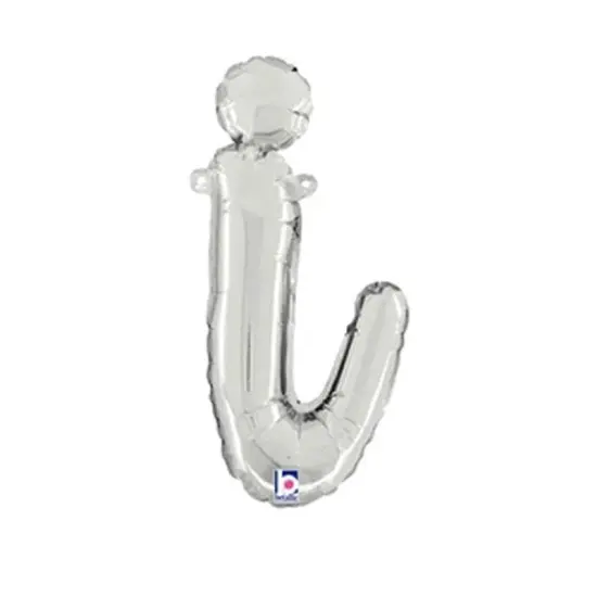 Betallic&reg; 14 Inch Script Letter Silver Balloon Air Fill Only {5}