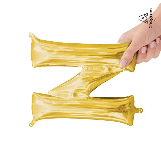 Anagram&reg; 16" Gold Letter N Balloon Air Fill Only Foil Mylar {2}