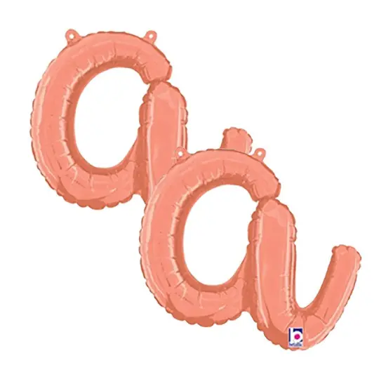 Betallic&reg; 14 inch Script Letter A Rose Gold Air Fill Only {6}