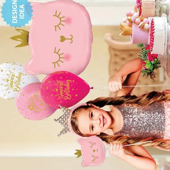 Cat Princess Foil Balloon Large Shape 26" Princess Party Decor {4}
