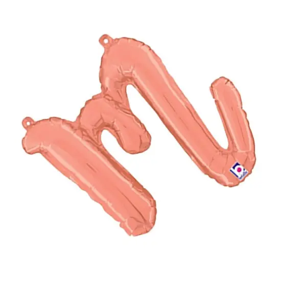 Betallic&reg; 14 inch Script Letter M Rose Gold Air Fill Only {5}