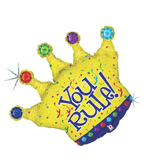 Betallic&reg; 36 Inch You Rule! Crown Balloon {3}