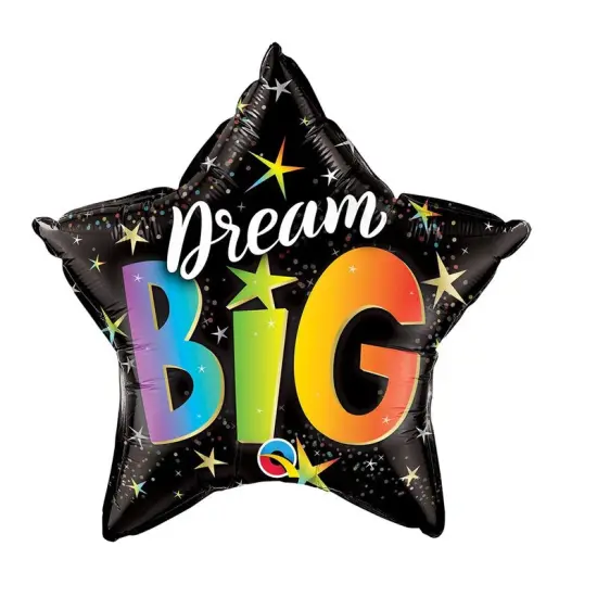 Qualatex&reg; 20 Inch Dream Big Rainbow Stars Balloon {1}