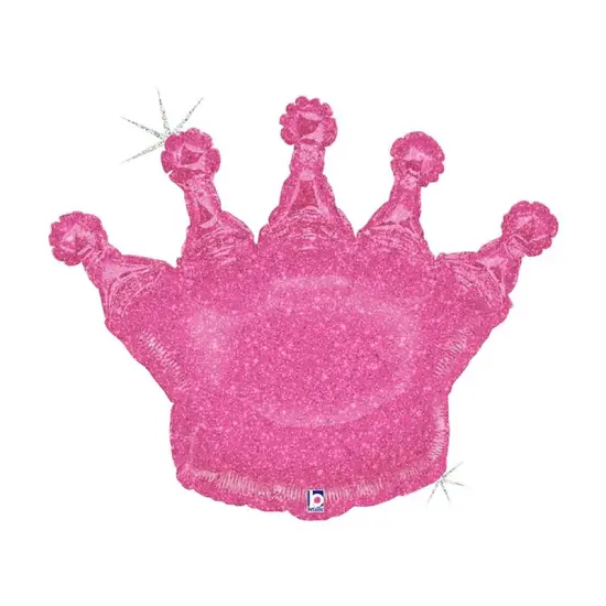Betallic&reg; 36 Inch Glittering Crown Pink Balloon {1}