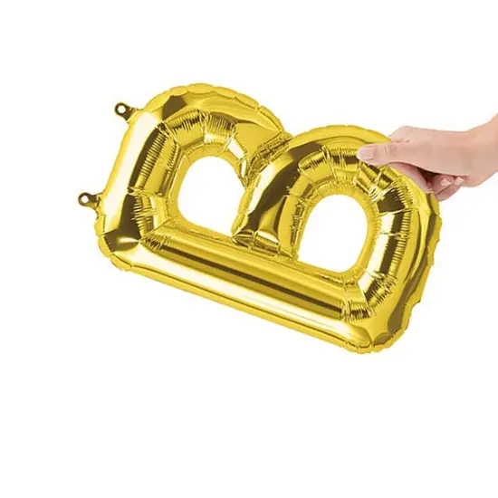 NorthStar Balloons&reg; 16" Gold Letter B Balloon Air Fill Only Foil Mylar {2}