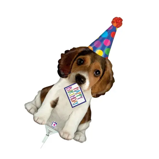 Birthday Puppy Mini Balloon Shape 14" Air Fill Only {4}