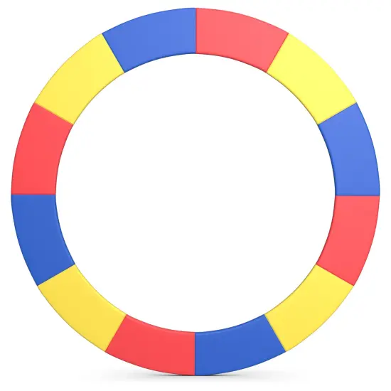 16 Feet Waterproof Trampoline Safety Pad with Elastic Straps and Foam {1}