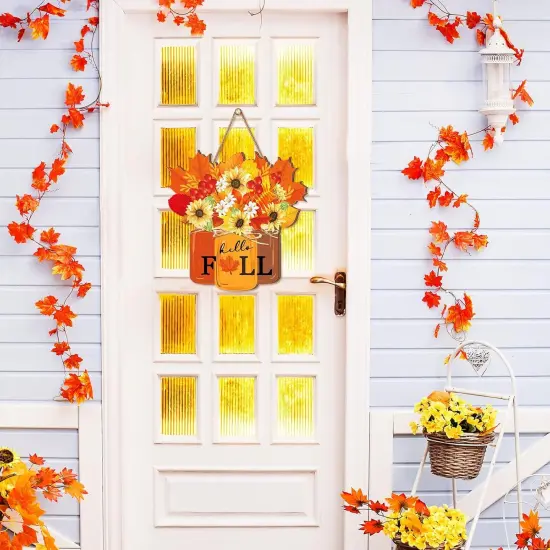 Fall Decoration for Home Thanksgiving Door Decor (Orange) {4}
