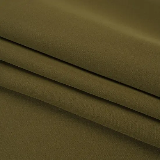 1 Yard Silk 4 Ply Crepe Olive Green Luxury Fabric 44" Wide for Elegant Apparel {4}