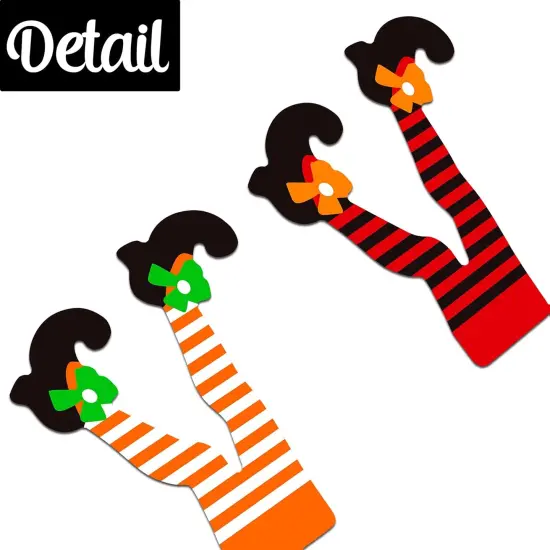 48pcs Witch Boot Theme Cupcake Toppers Halloween Party Decorations {4}