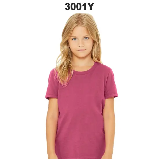 BELLA + CANVAS&reg; Youth Jersey Crewneck Short Sleeve Tee Maroon {3}