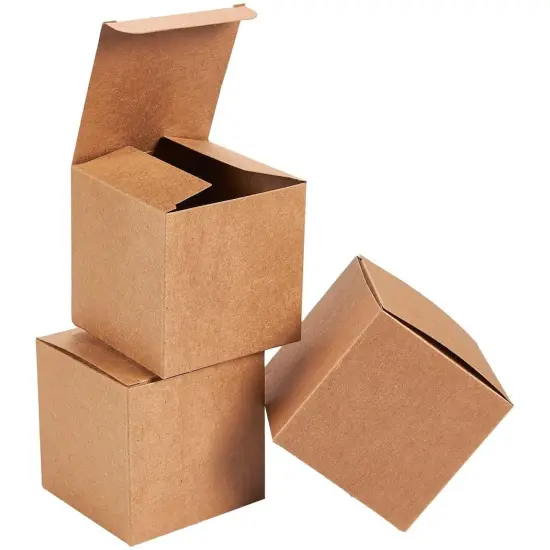 100-Pack Brown 3x3x3 Inches Gift Boxes with Lids for Candles, Ornaments, Crafts, Party Favors, Cupcakes, Holiday, Birthday, Baby Shower, Bridesmaid and Groomsmen Proposal, Easy Assemble {6}