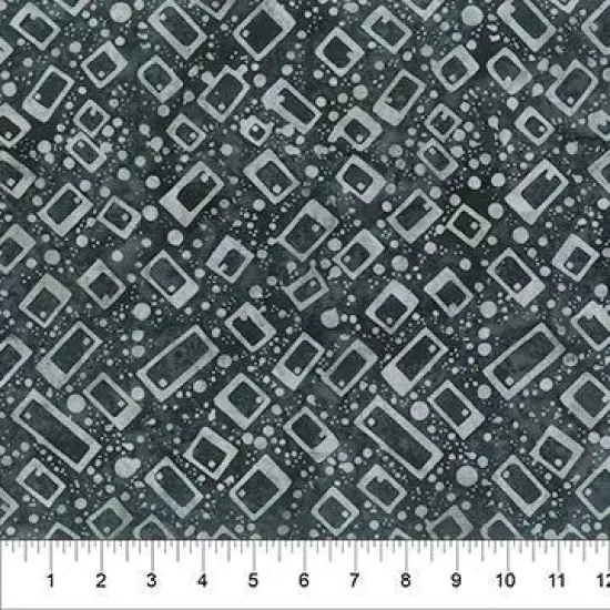 Banyan 83145-97 Quilting Is My Voice - Angled Mod Graphic - Ebony 45" Fabric Per Yard {1}