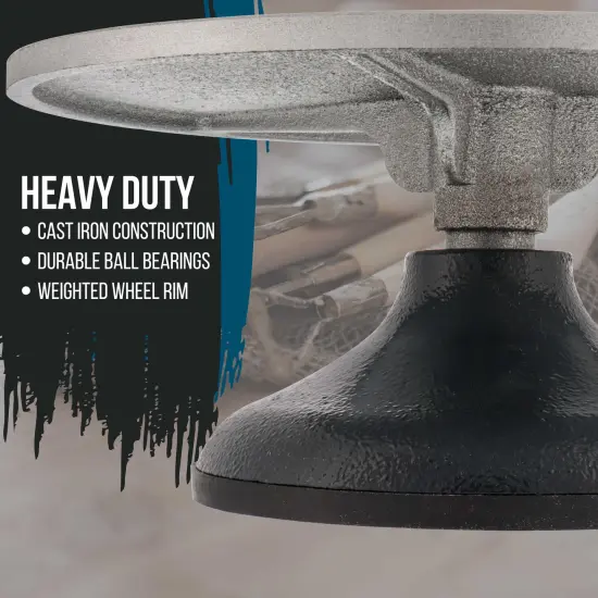 12" Diameter Sculpting Wheel- Heavy Duty All Metal Construction & Turntable with Ball Bearings {3}