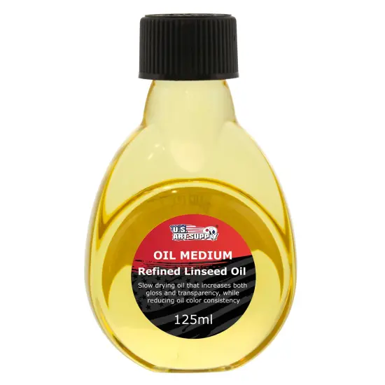 Refined Linseed Oil, 125ml / 4.2 Fluid Ounce Container {1}