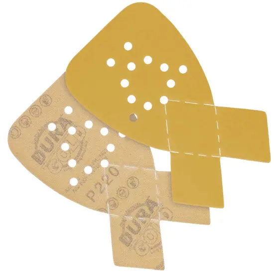 220 Grit - 12-Hole Pattern Hook & Loop Sanding Sheets for Mouse Sanders - Box of 24 {3}